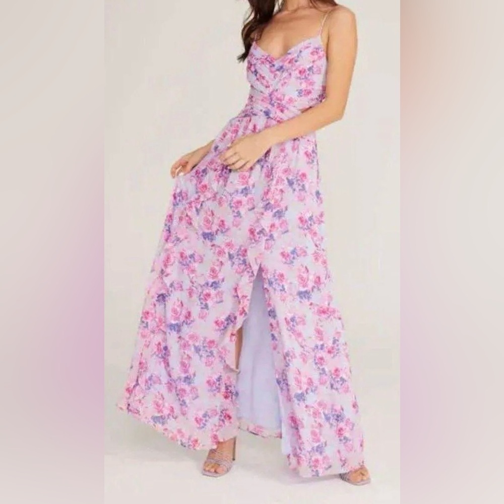Vici Pink Floral Maxi Dress